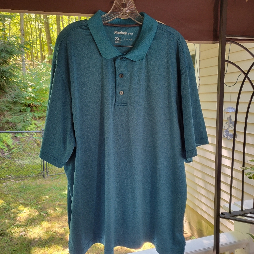 Reebok Men's Teal Polo Shirt. 2XL